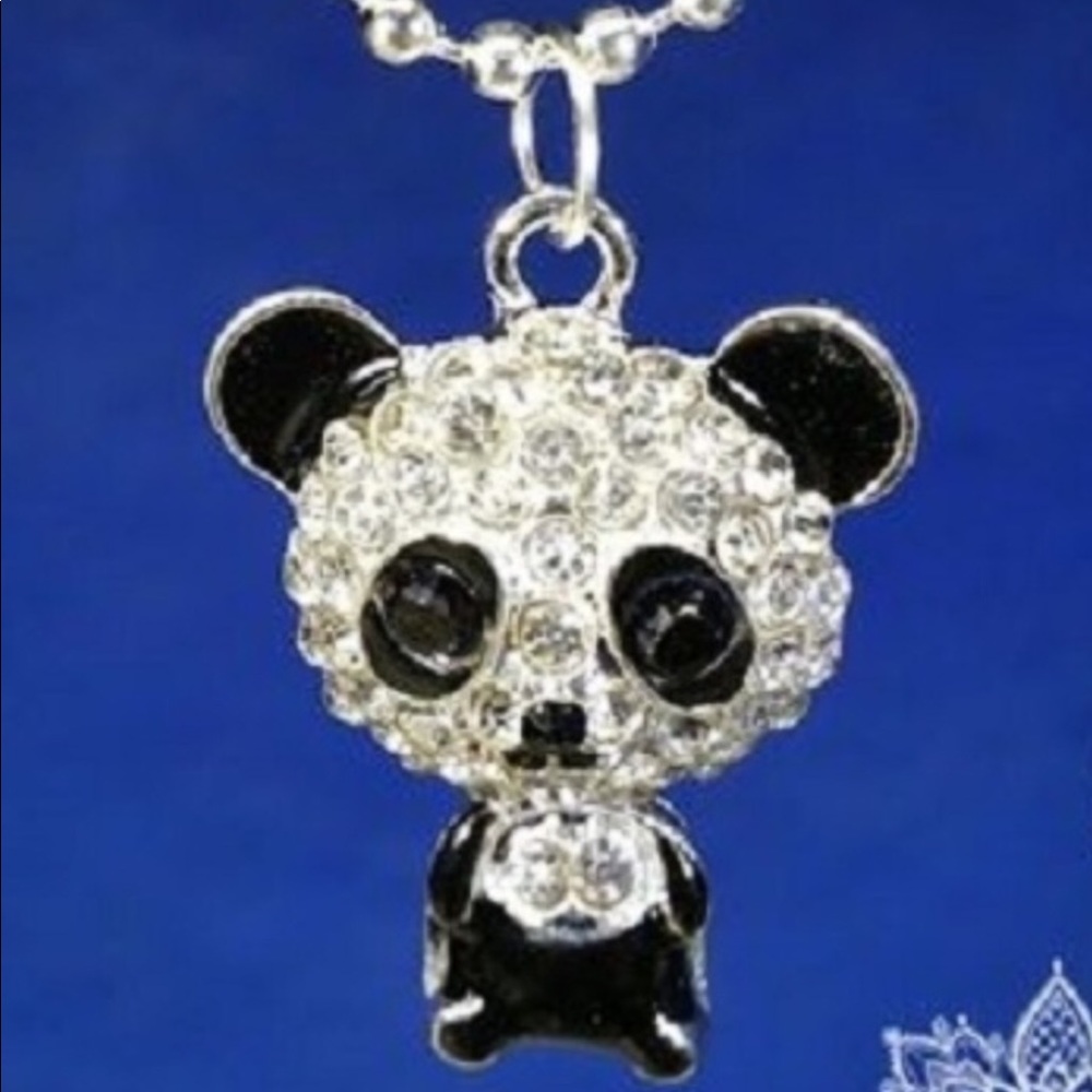 🍃CZ started panda necklace